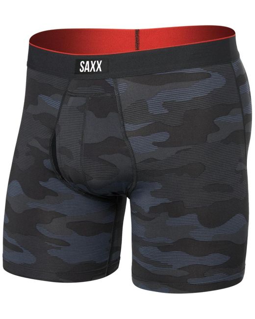 Saxx Underwear Co. Gray Multi-sport Printed Mesh Boxer Briefs for men