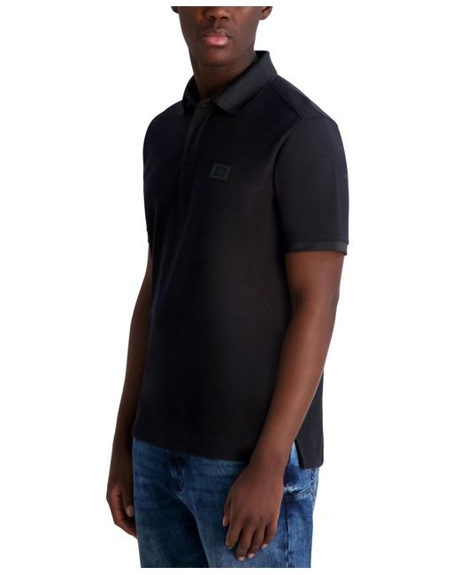 Karl Lagerfeld Black Basic Polo Shirt for men
