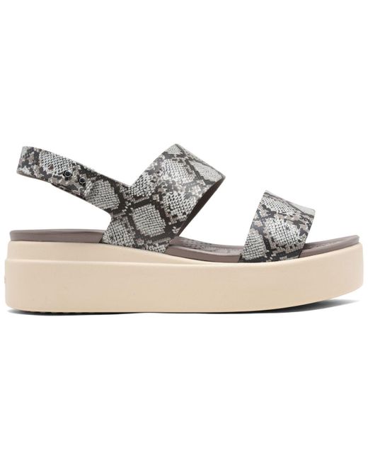 Crocsâ¢ Synthetic Brooklyn Low Wedge Sandals From Finish Line in Black - Lyst