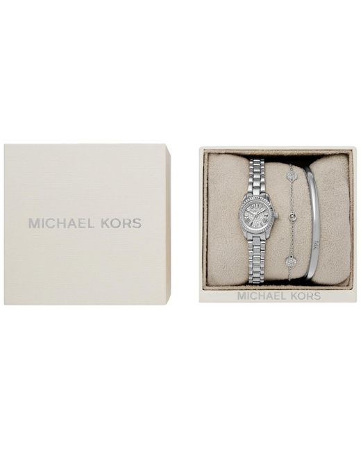 Michael Kors White Â Lexington Three-hand Stainless Steel Watch