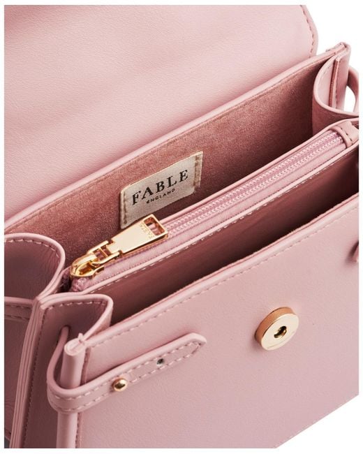 Fable England Pink Structured Mini Tote Bag