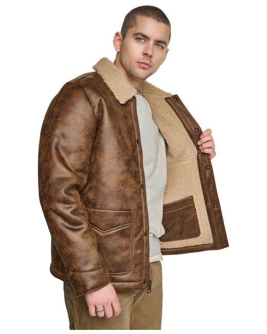 Levi's Brown Shearling Classic-fit Ranch Jacket for men