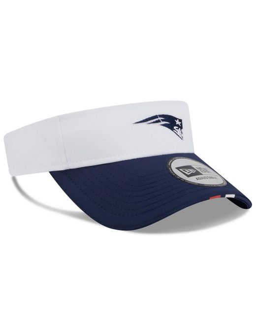 KTZ Blue White/navy New England Patriots 2025 Nfl Training Camp Adjustable Visor Hat for men