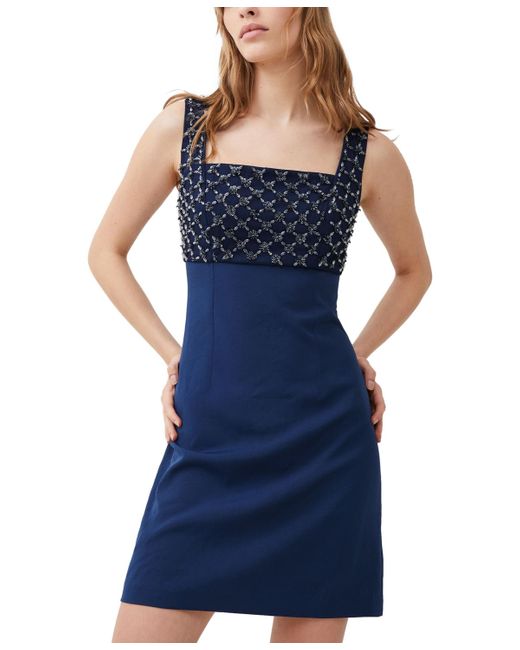 French Connection Blue Darcy A-line Dress