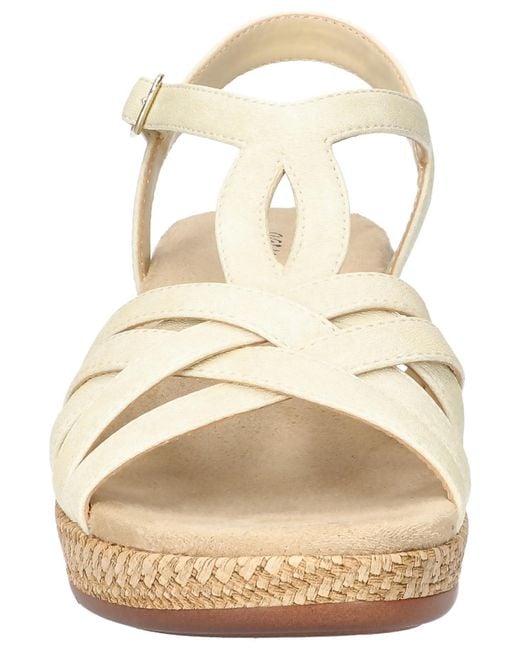 Easy Street Metallic Lua Wedge Heel Sandals