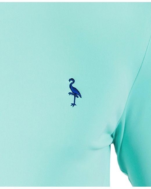 Tailorbyrd Blue Solid Long Sleeve Rashguard for men