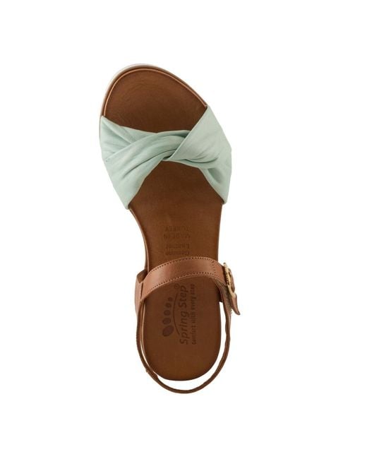 Spring Step Brown Nihira Flat Sandal
