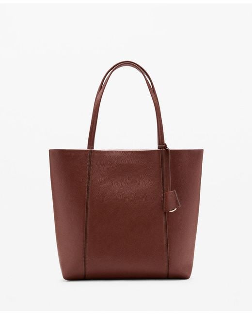 Mango Red Handles Shopper Bag