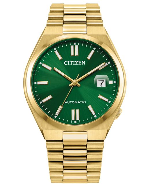 Citizen Green Automatic Tsuyosa Stainless Steel Bracelet Watch 40mm for men