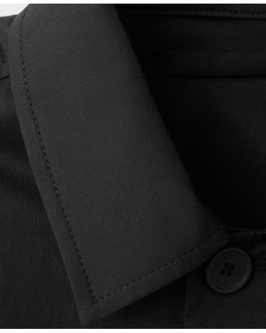 Mango Black Pockets Lyocell Cotton Jacket for men