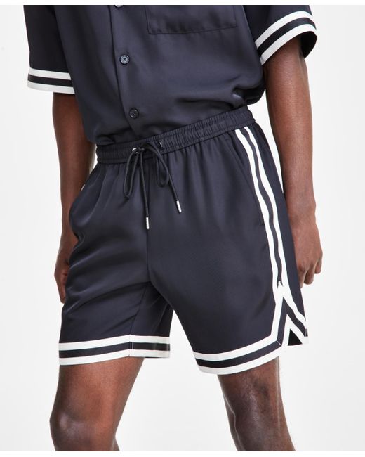 INC International Concepts Blue Hunter Colorblocked 7" Shorts for men