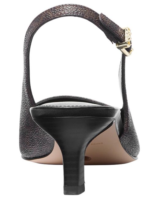 Michael Kors Metallic Pointed Toe Cap Slingback Pumps