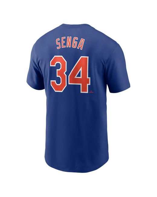 Nike Blue Kodai Senga New York Mets Fuse Name Number T-shirt for men