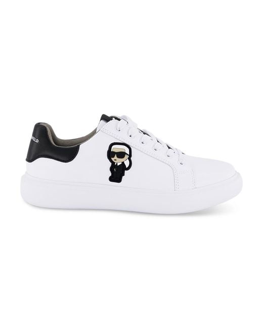Karl Lagerfeld White Karl Patch Sneakers for men