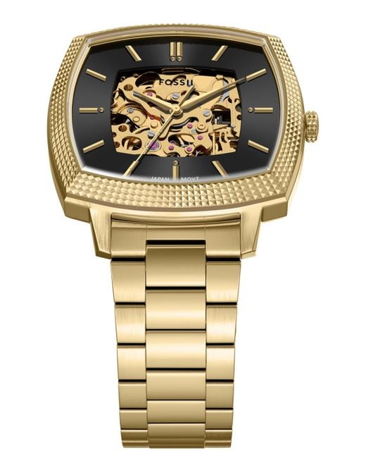 Fossil Metallic Nick Jonas X Machine Luxe Automatic Gold-tone Stainless Steel Watch