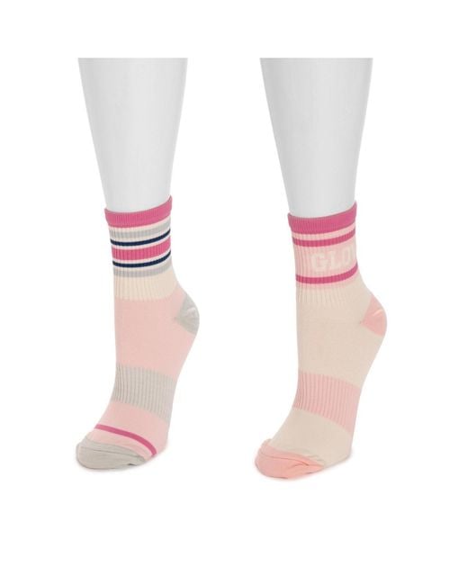 Muk Luks Pink Studio Socks