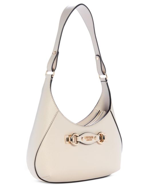 Guess Natural Mimina Small Top Zip Shoulder Bag