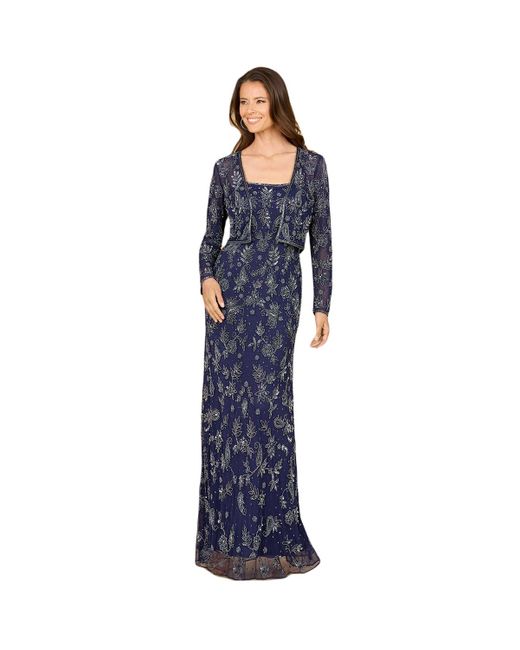 Lara Blue Sheath Gown