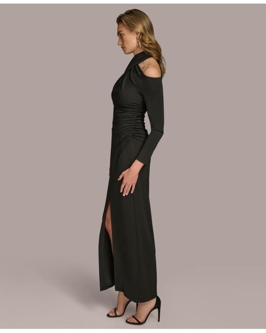 Donna karan cold shoulder dress hot sale