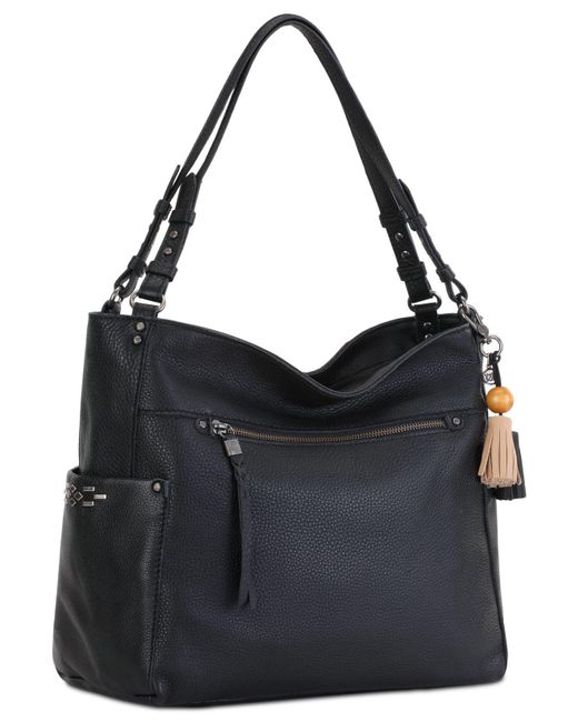 the sak black leather shoulder bag