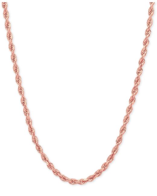 Macy's Metallic 14k Diamond-cut Rope Chain 18" Necklace (2-1/2mm)