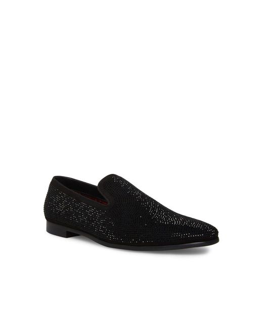 Steve Madden Synthetic Cirius Crystal Embellished Slip-on Loafers in ...