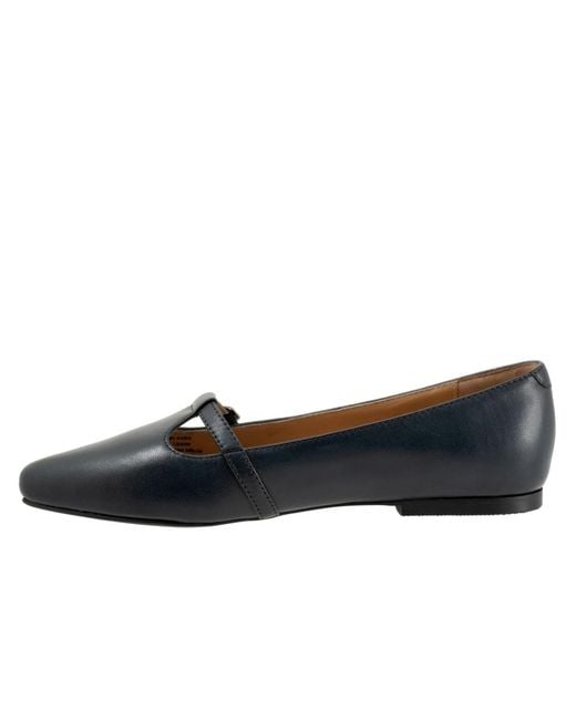 Trotters Blue Evie Flat
