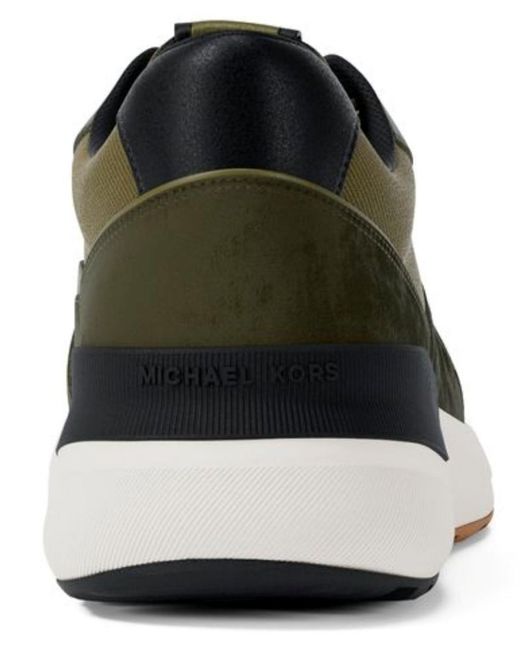 Michael Kors Green Trevor Round Toe Lace-up Trainer Shoes for men