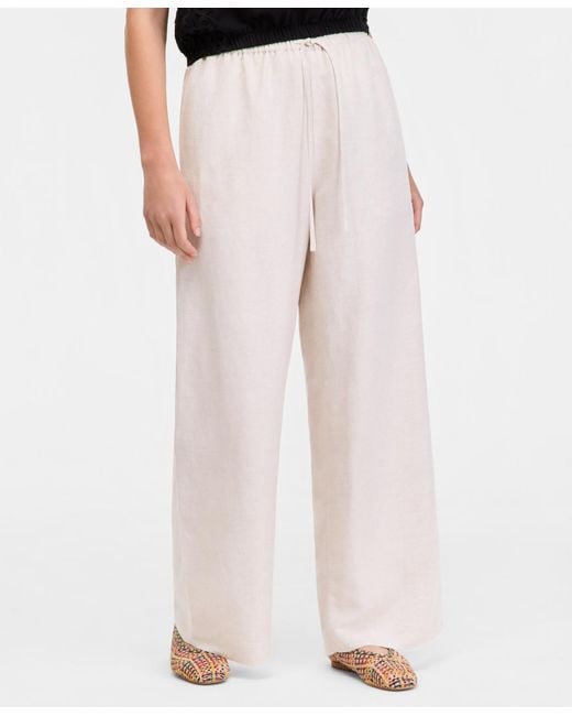 On 34th Multicolor Linen-blend Drawstring Pants