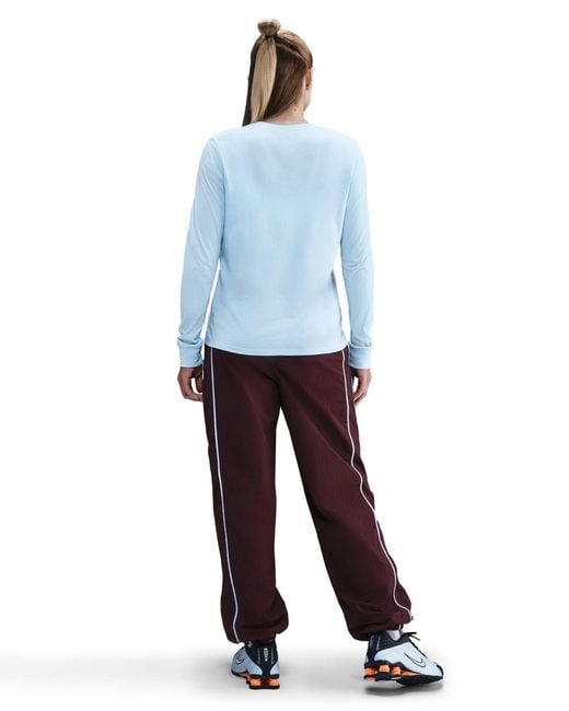 Nike Blue Sportswear Club Cotton Long-sleeve T-shirt