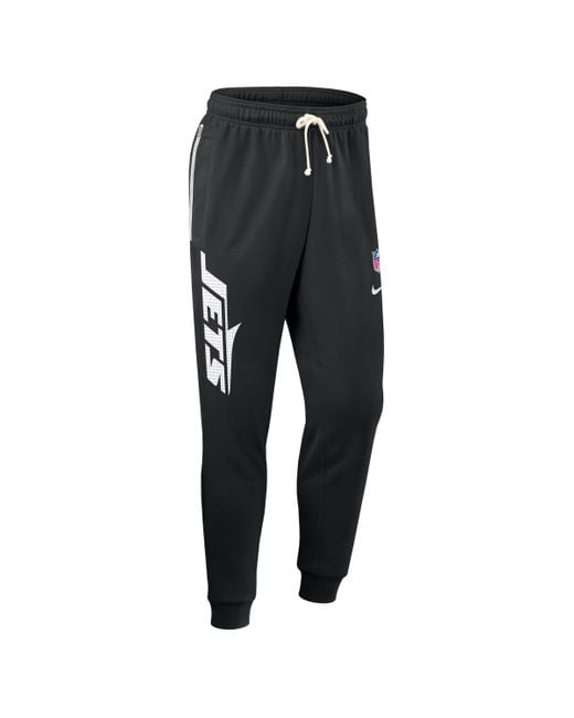 Nike Black New York Jets Sideline Ground Game Performance Taper Pants for men