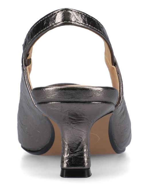 Journee Collection Metallic Paulina Pointed Toe Slingback Pumps