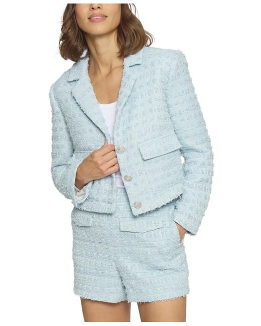 Central Park West Blue Cargo Pocket Blazer