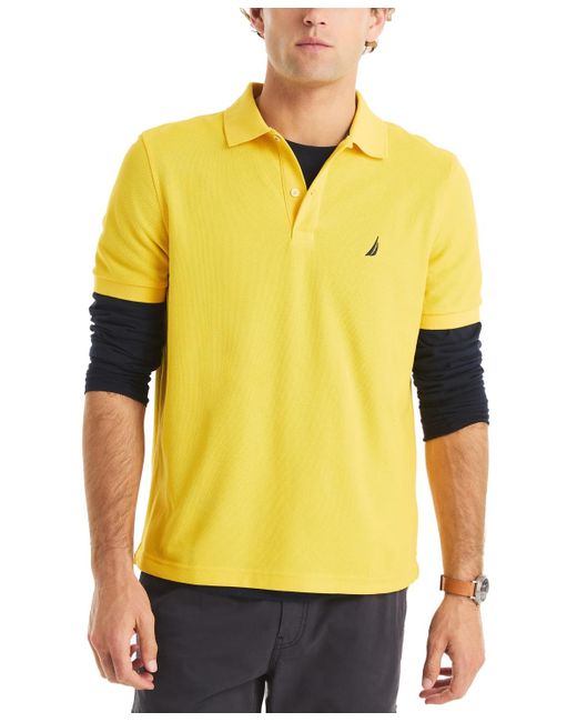 Nautica Yellow Classic-fit Performance Deck Polo Shirt for men