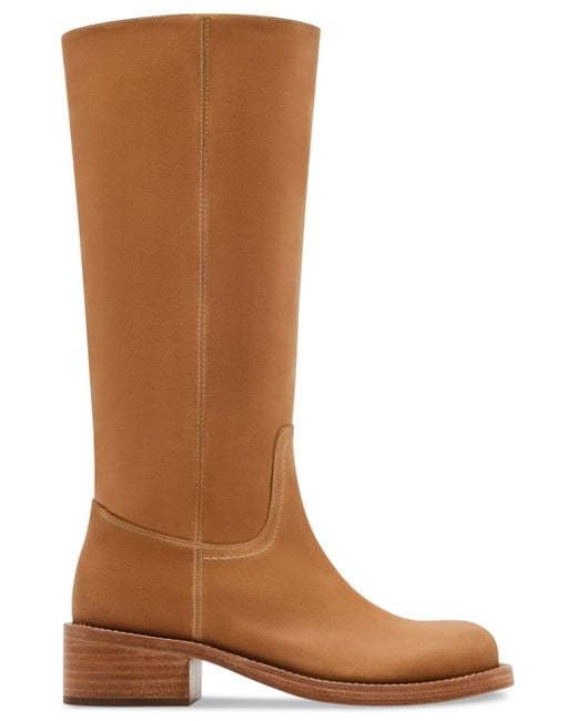 Steve Madden Brown Rigg03S1 Two Tone Leather Mid-Calf Boots