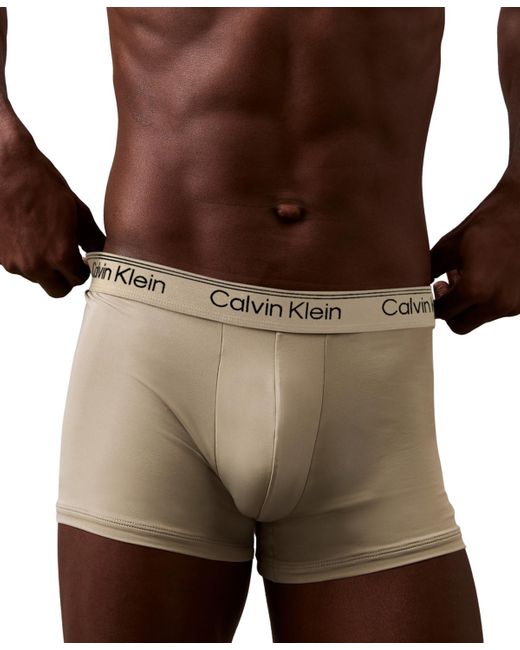 Calvin Klein Blue 3-pk. Micro Stretch Moisture-wicking Boxer Briefs for men