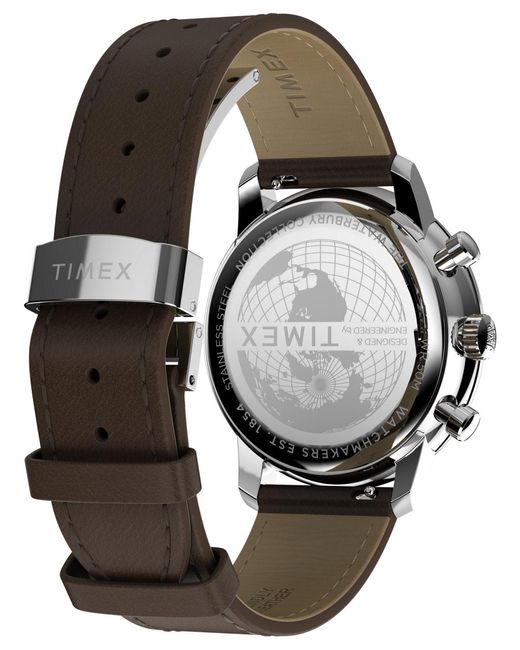 Timex Gray Chronograph Leather Watch for men