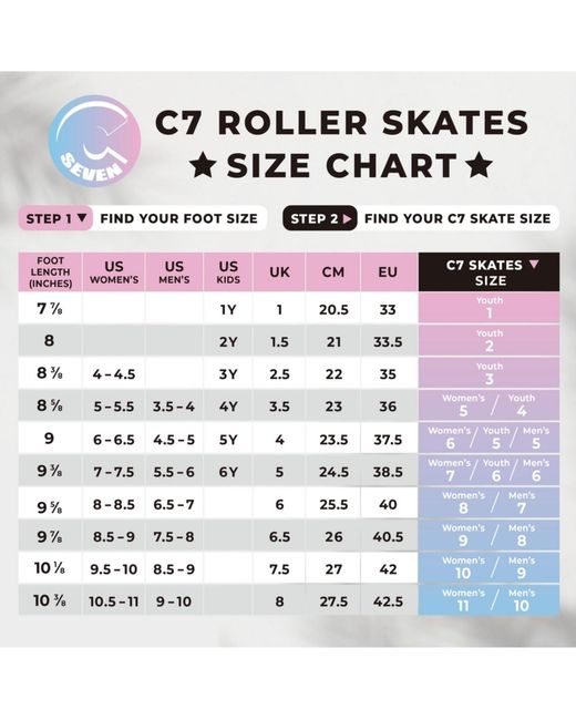C7skates Black Quad Roller Skates