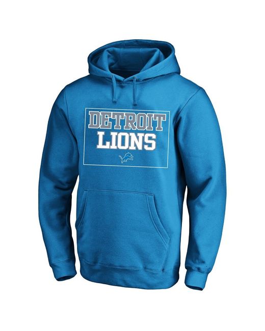 Fanatics Blue Detroit Lions Big Tall Fleece Hoodie for men