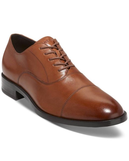 Cole Haan Brown Hawthorne Lace-up Cap-toe Oxford Dress Shoes for men