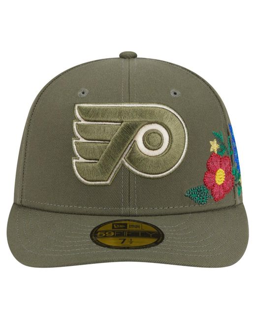 KTZ Green Philadelphia Flyers Tonal Florals 59fifty Fitted Hat for men