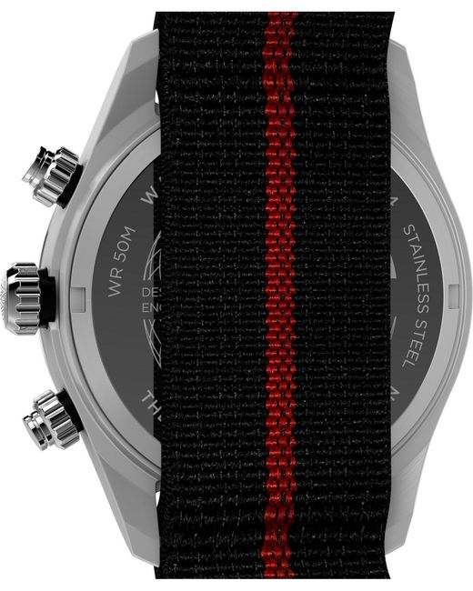 Timex Black Chronograph Fabric Watch for men