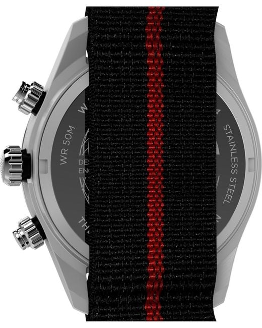 Timex Black Chronograph Fabric Watch for men