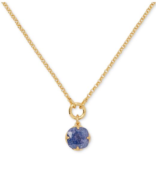 Kate Spade Metallic Gold-tone Pop Of Joy Spade Flower Pendant Necklace