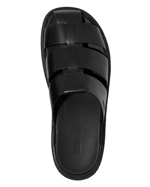 Fitflop Black Slip On Fisherman Mules for men