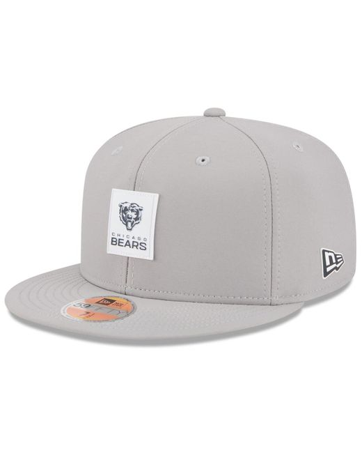 KTZ Gray Las Vegas Raiders 2025 Sideline 59fifty Fitted Hat for men