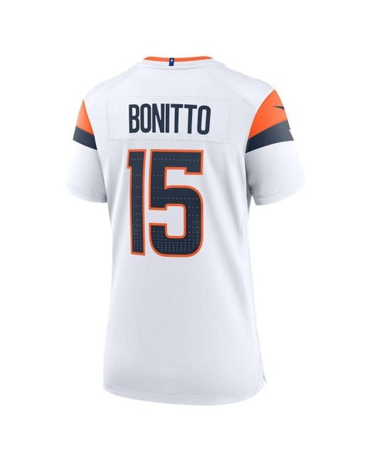 Nike White Nik Bonitto Denver Broncos Game Jersey