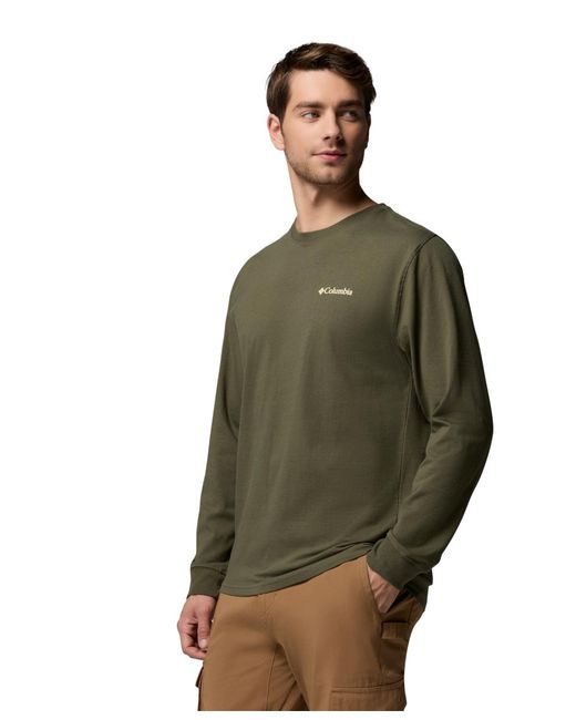 Columbia Green Kodak Graphic Long-sleeve T-shirt for men