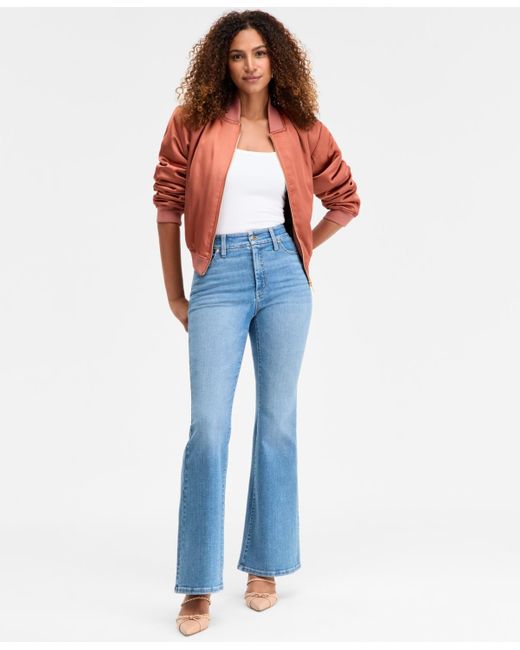 INC International Concepts Blue High-rise Flare-leg Jeans