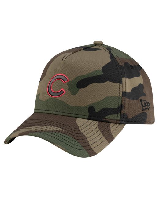 KTZ Green Chicago Cubs Woodland Team Pop 9forty A-frame Adjustable Hat for men